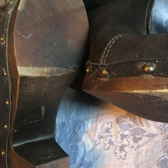 Anthropologie Penelope Chilvers Cuffed Clog Boots Euro 40 - Picture 6 of 7